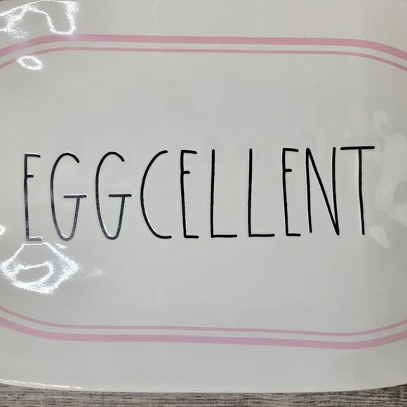 Rae Dunn Artisan Collection Eggcellent Oval Serving Platter - Picture 2 of 3